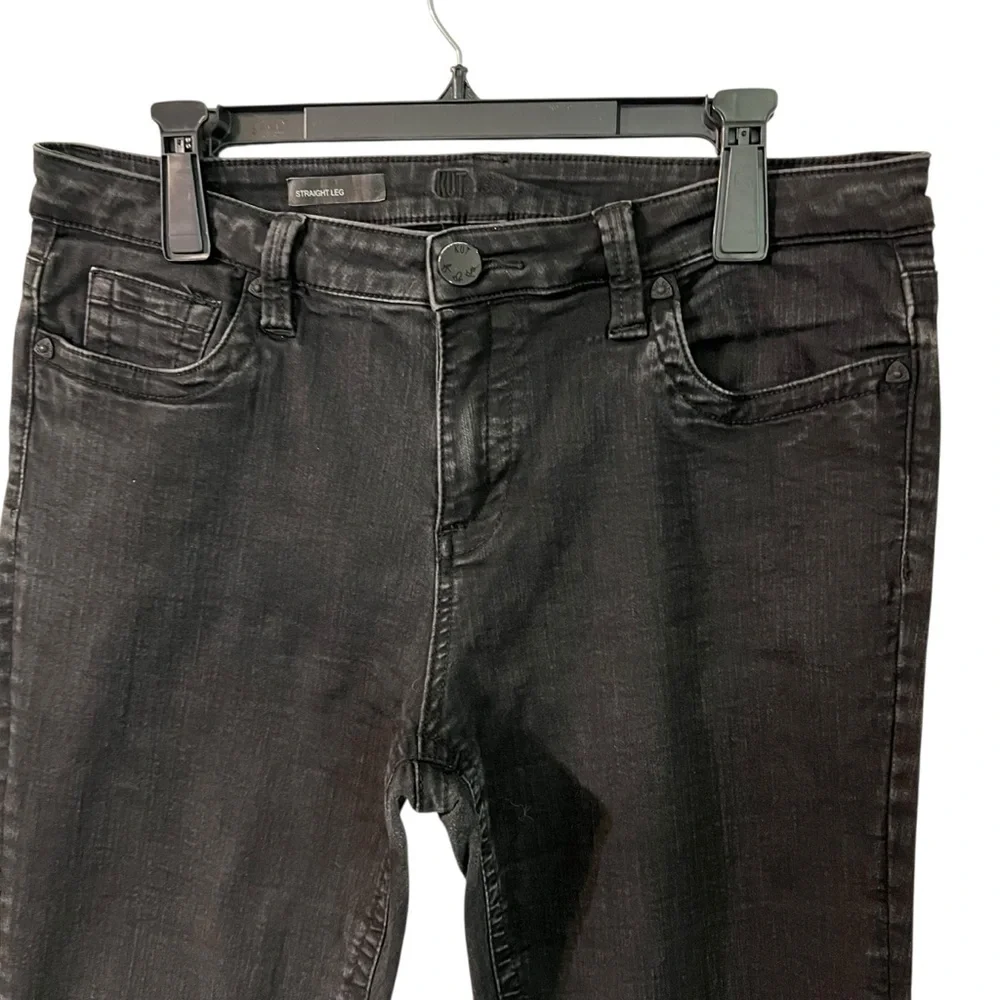 Kut Straight Leg Jeans Black Size 14